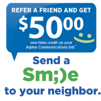 Refer a friend and get $50 - send a smile to your neighbor.